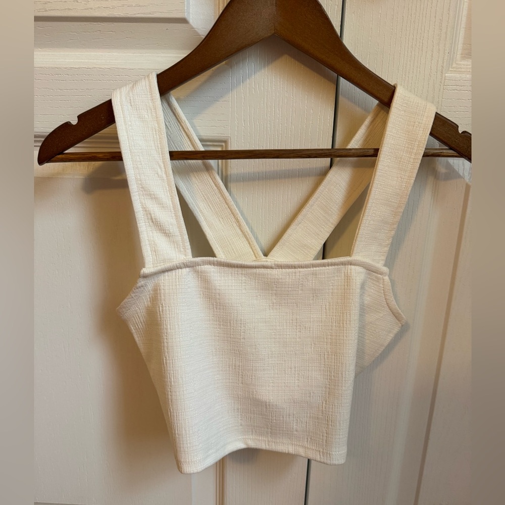 ROXY white crop top